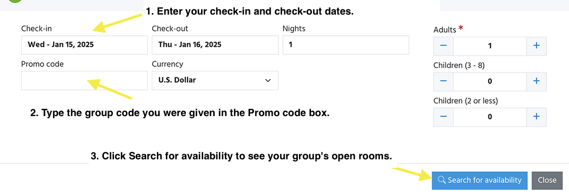 Group Booking Graphic